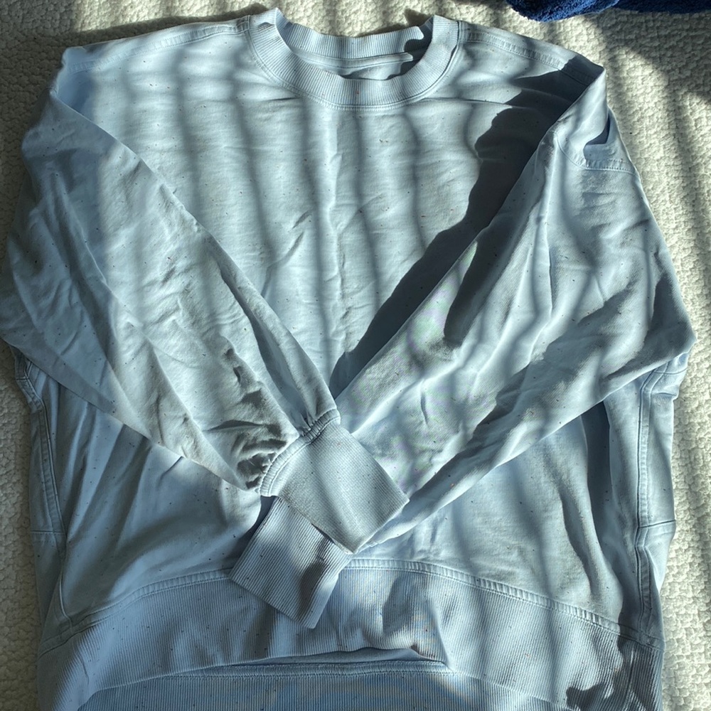 Lululemon blue long sleeve light sweatshirt in blue-multi